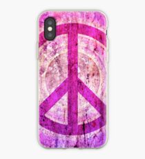 Peace Sign - Grunge Texture with Scratches iPhone Case