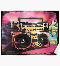 Boom box Graffiti Poster