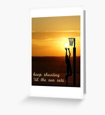 NETBALL SUNSET 1 Greeting Card