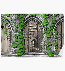 There be Dragons Medieval Fairy Door by Moose Disco Poster
