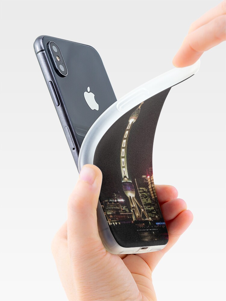 Alternate view of Oriental Pearl TV Tower. iPhone Case & Cover