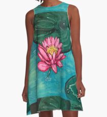 Pretty Water Lily A-Line Dress