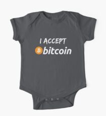 Ich akzeptiere Bitcoin Baby Body Kurzarm