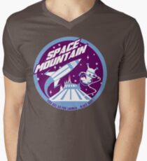 Camiseta de cuello en V ESPACIO MONTAÑA (morado y azul)