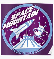 Póster ESPACIO MONTAÑA (morado y azul)