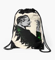 Politics and Weed - Sweet - Politician Smoking Cannabis Drawstring Bag
