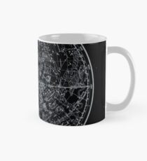 Constellations of the Northern Hemisphere | Pale Blue On Black Mug