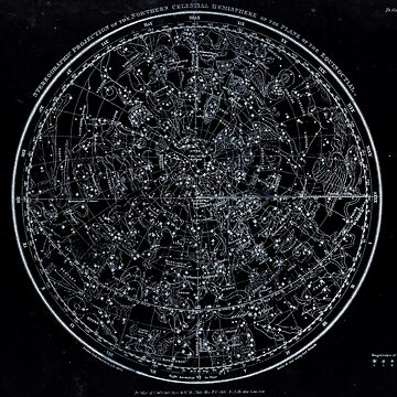 Artwork thumbnail, Constellations of the Northern Hemisphere | Pale Blue On Black by DanJohnDesign