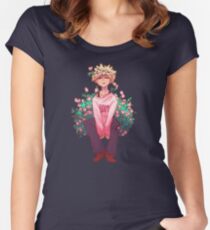 Bakugou in Pink Fitted Scoop T-Shirt