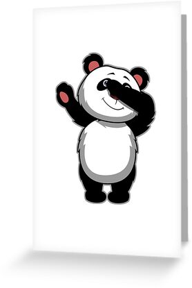  Dabbing Panda  Bear Dab Panda  Greeting Cards by ArtTeez 