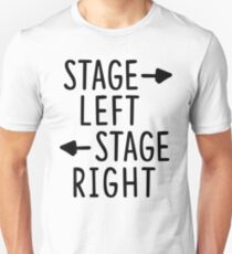 Camiseta ajustada escenario izquierdo escenario derecho teatro camiseta