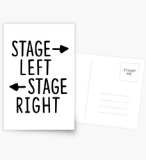stage left stage right theatre shirt Postcards