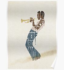Typographic and Minimalist Miles Davis Illustration Poster