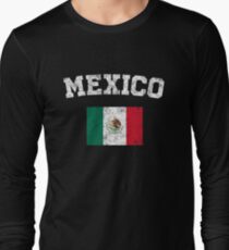 Mexican Flag Shirt - Vintage Mexico T-Shirt Long Sleeve T-Shirt