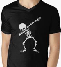 Dabbing skeleton (Dab) Men's V-Neck T-Shirt