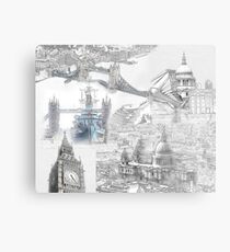 London Iconic Locations Metal Print