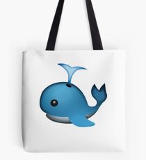 Cute Spouting Whale Emoji Tote Bag