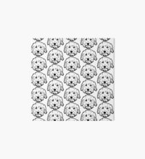 Goldendoodles! Adorable doodle dogs in black and white Art Board