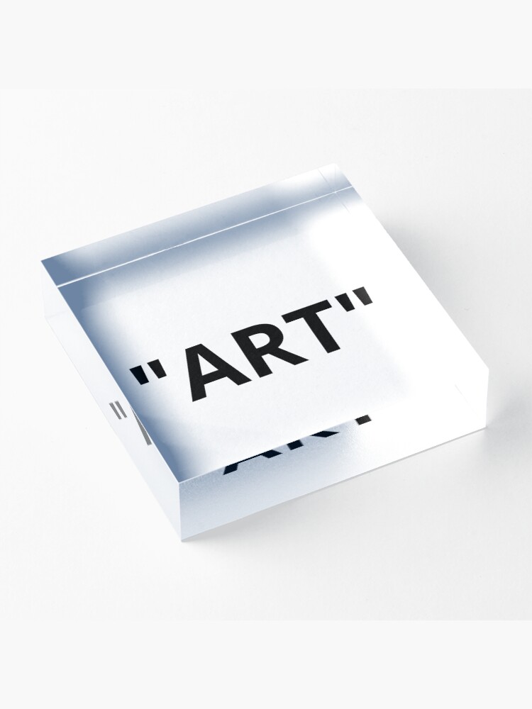 Alternate view of "ART" Quotation Marks Acrylic Block