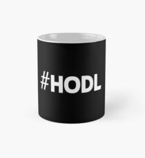 Hashtag HODL Crypto Cryptocurrency Gift Idea White Text Mug