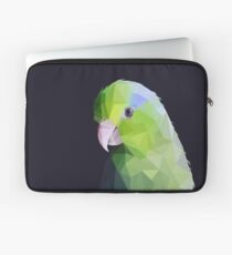 Lowpoly Green Parrolet (Dark Background) Laptop Sleeve
