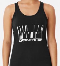 Dunkle Materie - Barcode Weiß Racerback Tank Top
