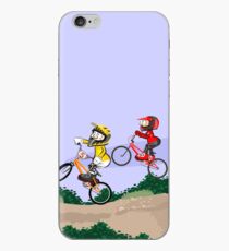 Boys competing on their BMX bikes with style iPhone Case