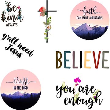 Christian Stickers - Religious Stickers - Faith Stickers - Bible Stickers 