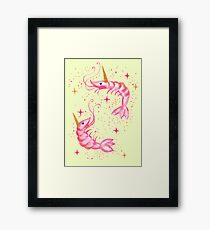 Uni-Prawn: Yellow Framed Print