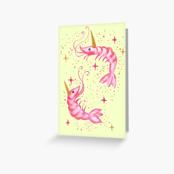 Uni-Prawn: Yellow Greeting Card