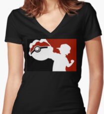 Pokemon Pokeball - Pokemon Go Women's Fitted V-Neck T-Shirt