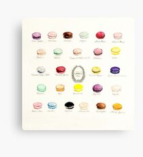 Laduree Macarons Flavor Menu Metal Print