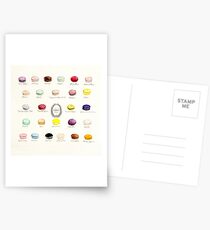 Laduree Macarons Flavor Menu Postcards
