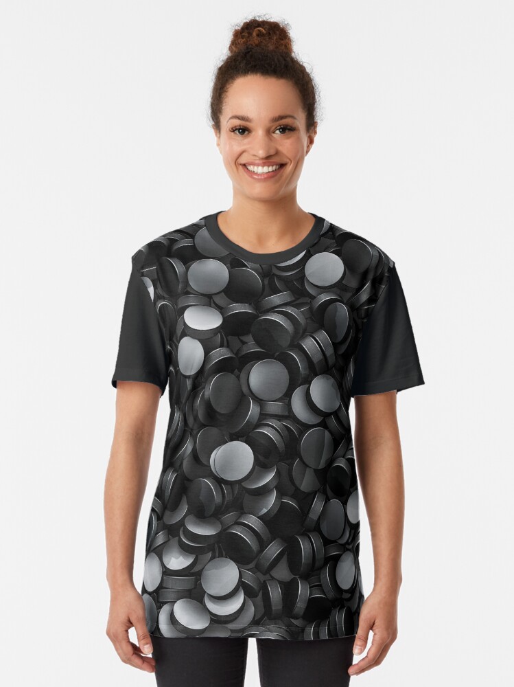 Alternate view of Hockey pucks Graphic T-Shirt