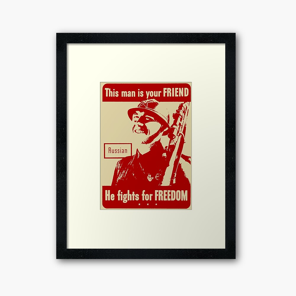 "RUSSIAN SOLDIER" Framed Art Print by IMPACTEES Redbubble