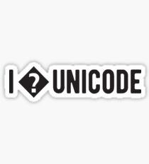I love unicode - Funny Programming Jokes - Light Color Sticker