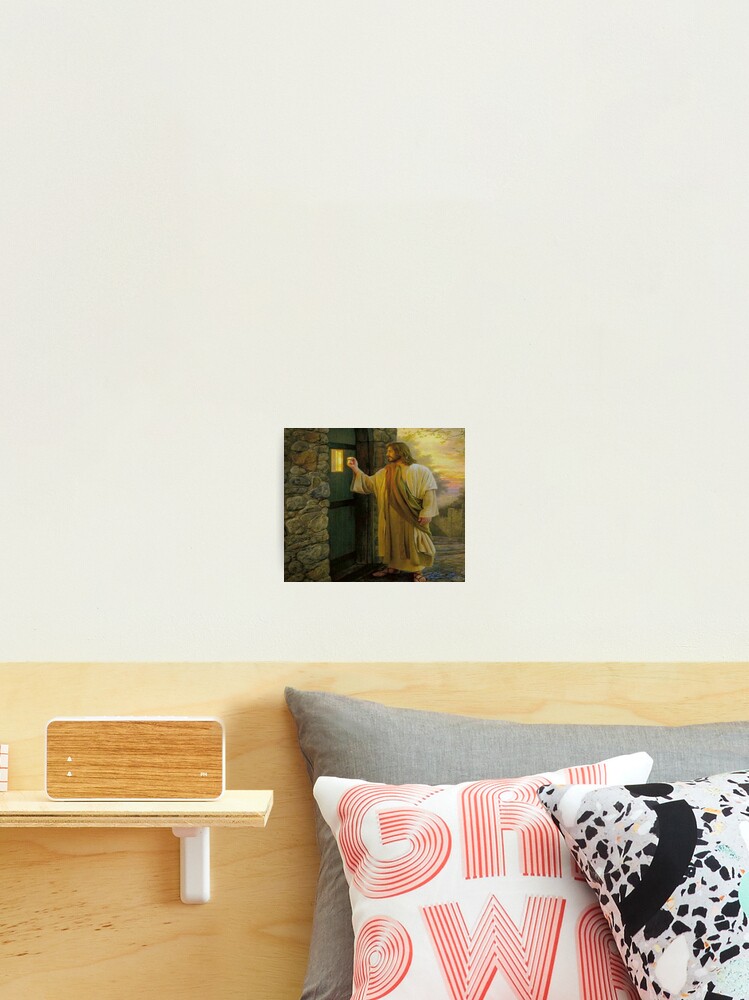 Jesus Knocking On A Door With A Little Window Photographic Print