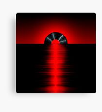 Vinyl sunset red Canvas Print