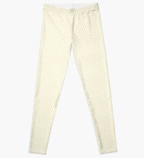 Symmetrical Biege Star Pattern Leggings
