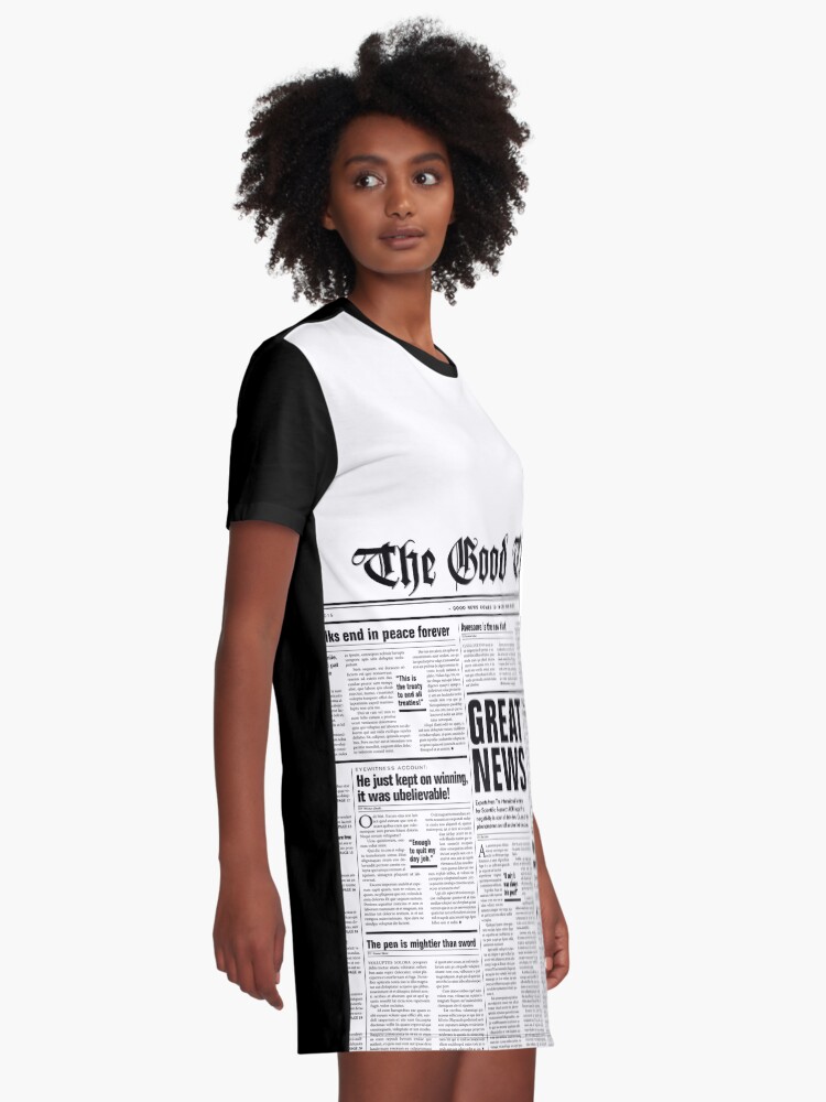 Alternate view of The Good Times Vol. 1, No. 1 Graphic T-Shirt Dress
