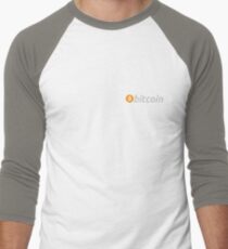 Camiseta ¾ bicolor para hombre Bolsillo Bitcoin