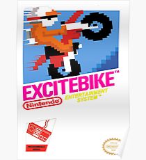 NES Excitebike Transparent Poster
