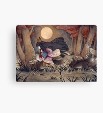 Running With Monsters - Kitsune Fox Yokai Canvas Print