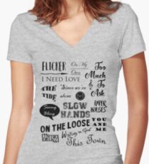 Flicker Songs | Niall Horan Women's Fitted V-Neck T-Shirt