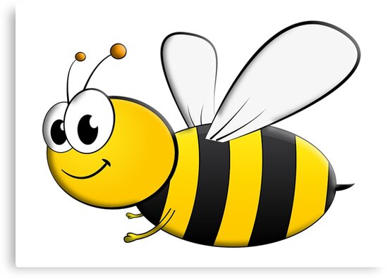 Lienzo «ABEJA, dibujos animados, abejorros, voladores, insectos, niños