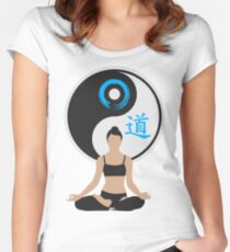 Jing Jang - Harmony - Yoga - Joga Women's Fitted Scoop T-Shirt