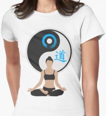 Jing Jang - Harmony - Yoga - Joga Women's Fitted T-Shirt
