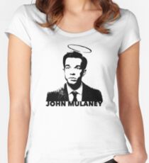 John Mulaney Tailliertes Rundhals-Shirt