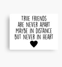 True friends are never apart Canvas Print
