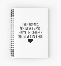 Cuaderno de espiral Los verdaderos amigos nunca están separados